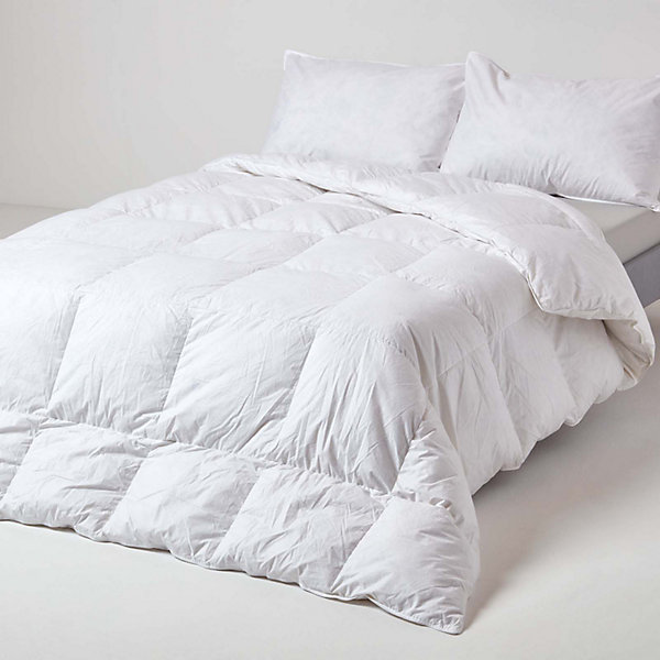 Couette légère été 150x200 cm - Couette 1 personne - Plumes et duvet de canard - HOMESCAPES