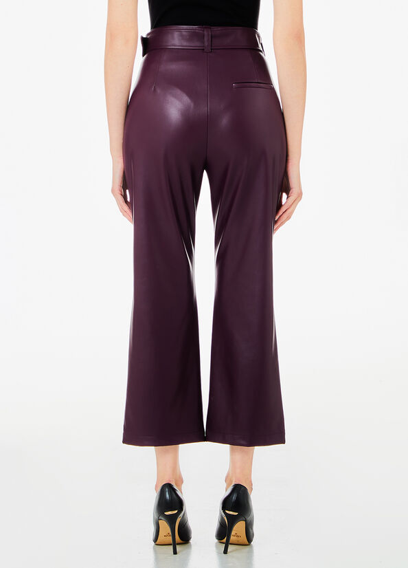 Pantaloni flare in tessuto spalmato