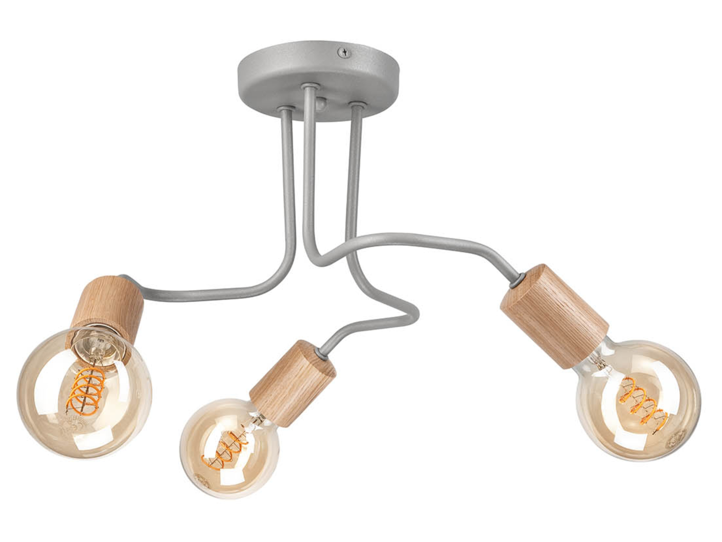 Lampa sufitowa Conor 3-punkowa beżowo-szara