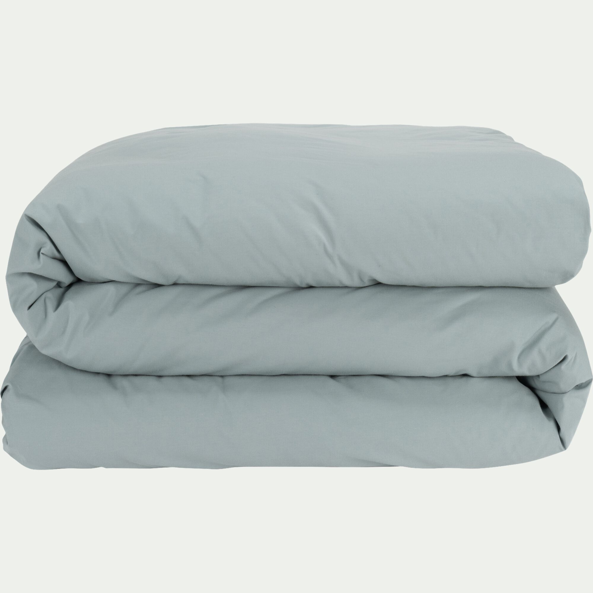 FLORE - Linge de lit uni en percale - bleu calaluna