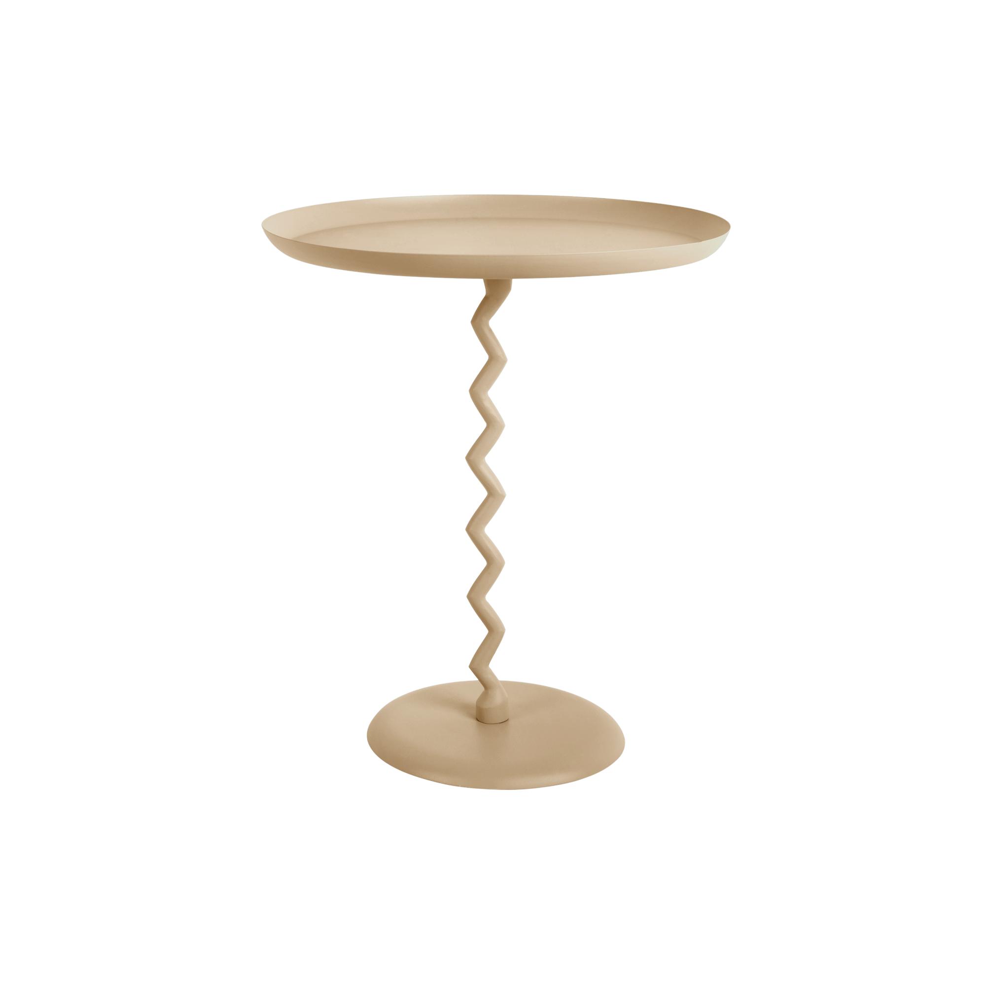 Leitmotiv bijzettafel Zig Zag - bruin - Ø44cm