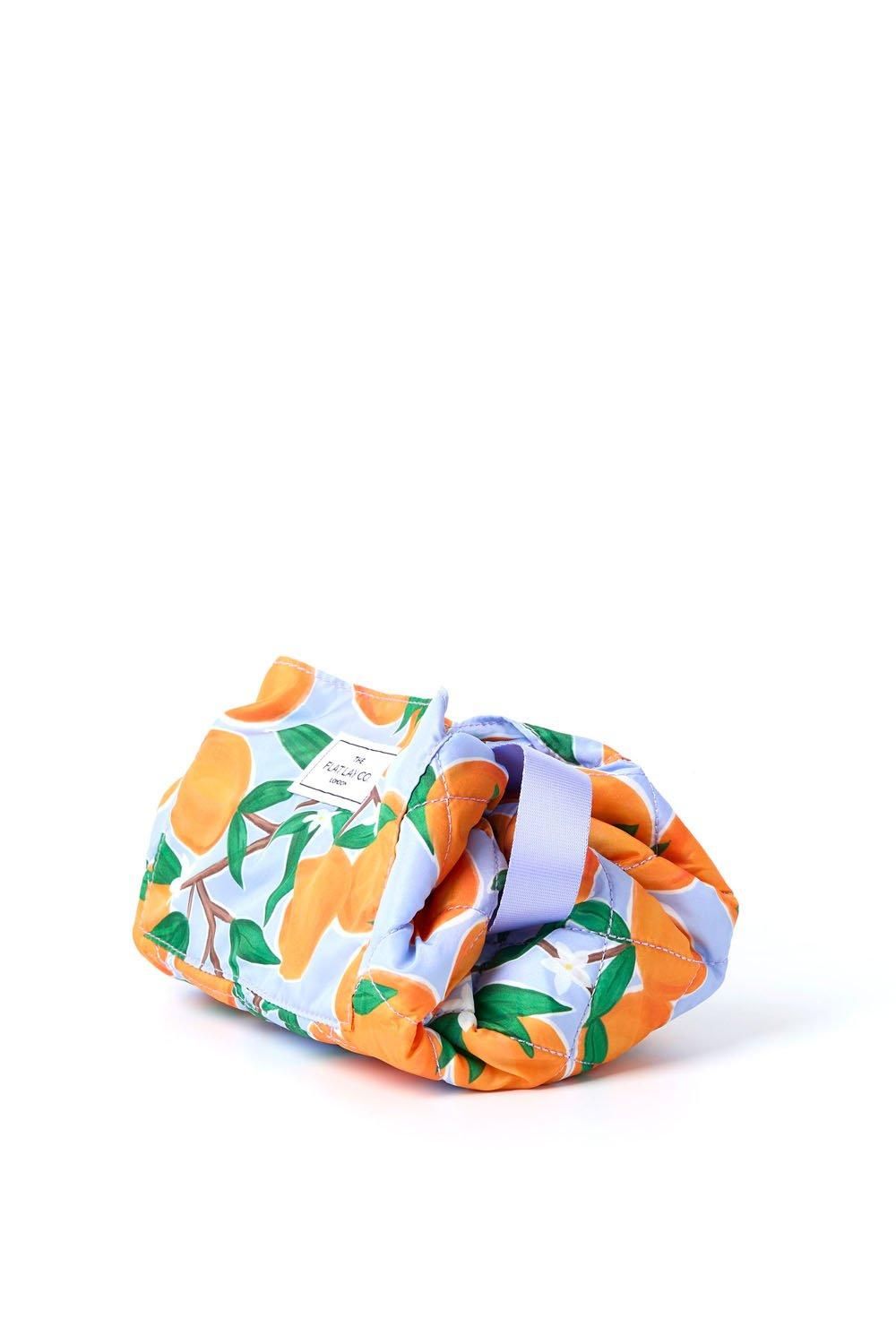 The Flat Lay Co The Flat Lay Co. Drawstring Makeup Bag in Mediterranean Oranges
