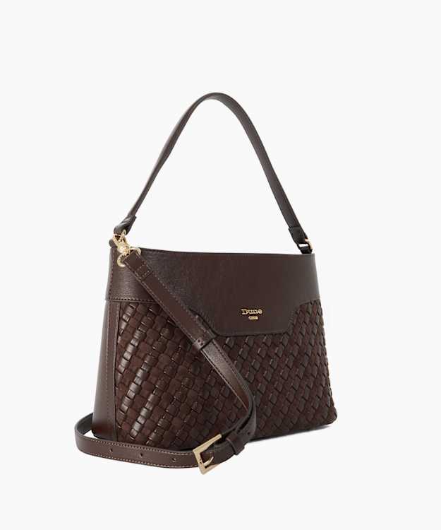 Delpheen Dark Brown - Woven Shoulder Bag