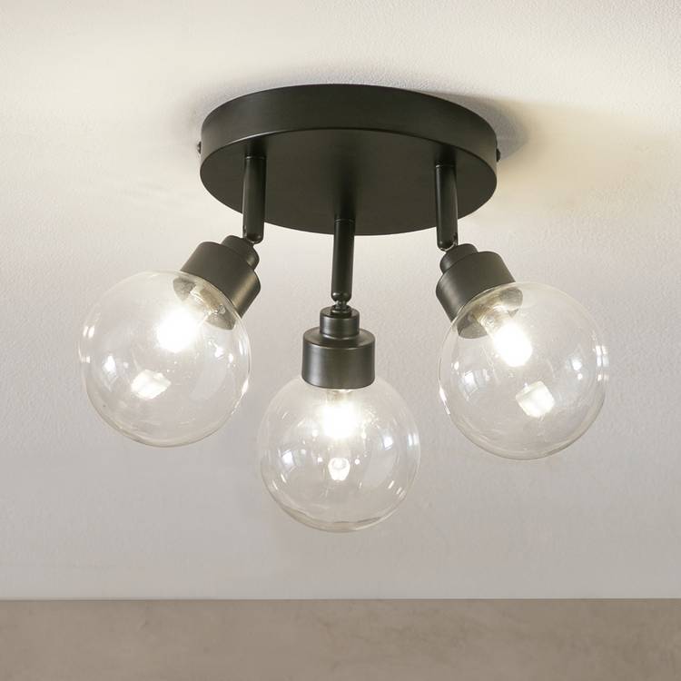 Habitat Tay Steel 3 Lights Spotlight Plate - Black