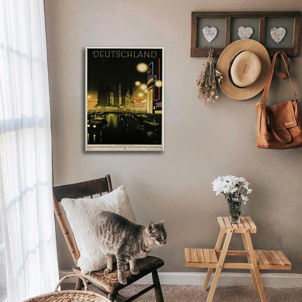 - Tableau affiche touristique vintage Deutschland 50x70cm