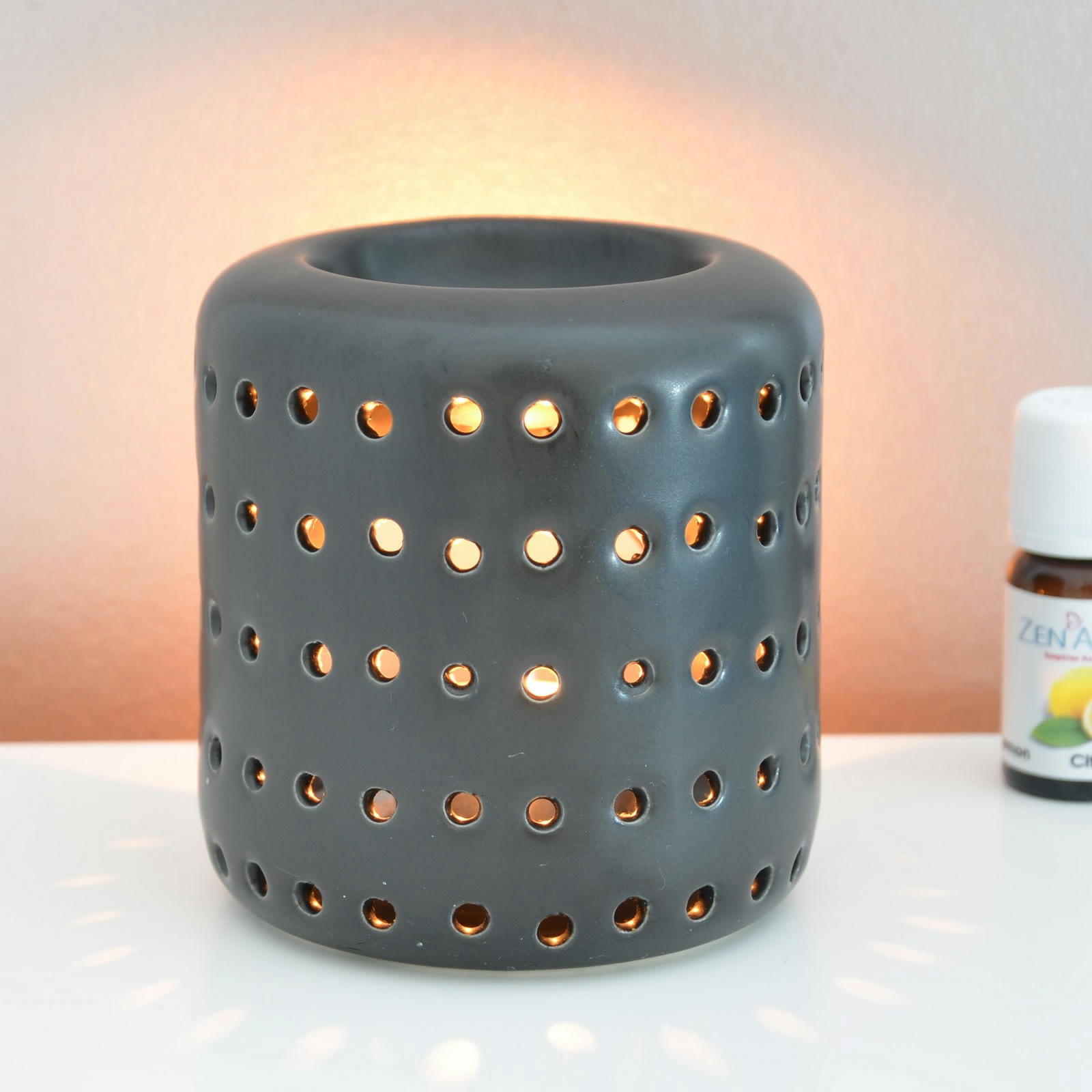 COLISEO - Brûle parfum Coliseo en céramique noire