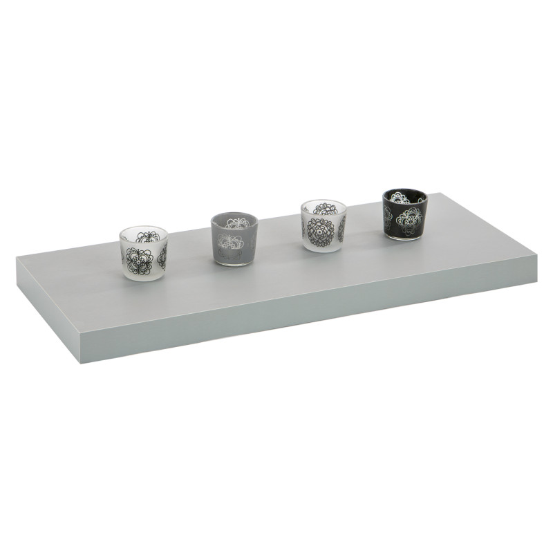 Tablette murale aluminium 60 x 23,5 x 3,8 cm PRACTO HOME