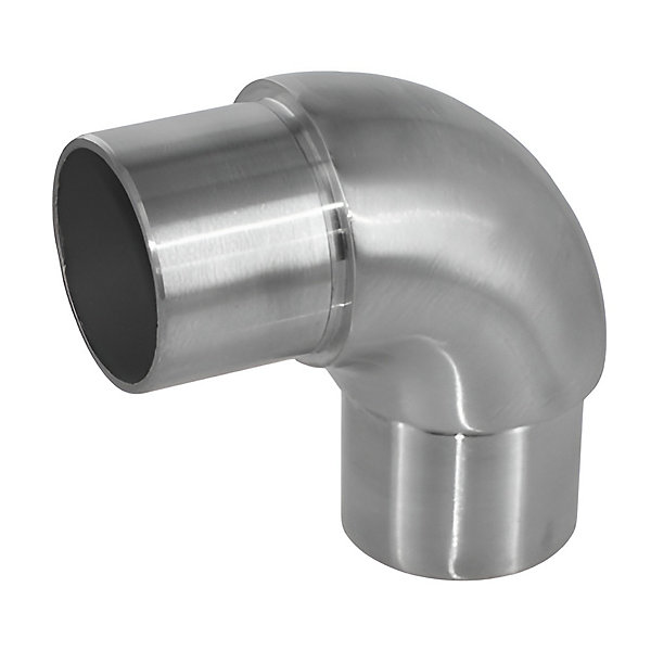 2 x Raccord 90 degrés arrondi pour tube diam. 42,4 x 2 mm - Inox 304