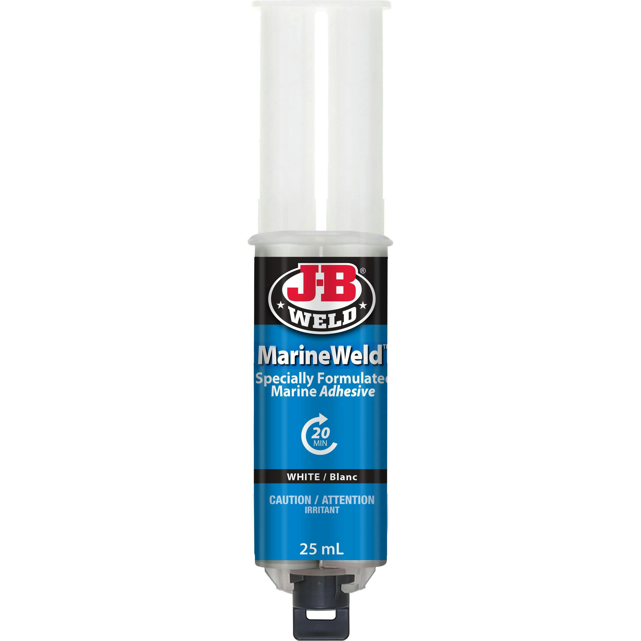 J-B Weld Marine Weld Marine Epoxy Syringe, White, 25-mL