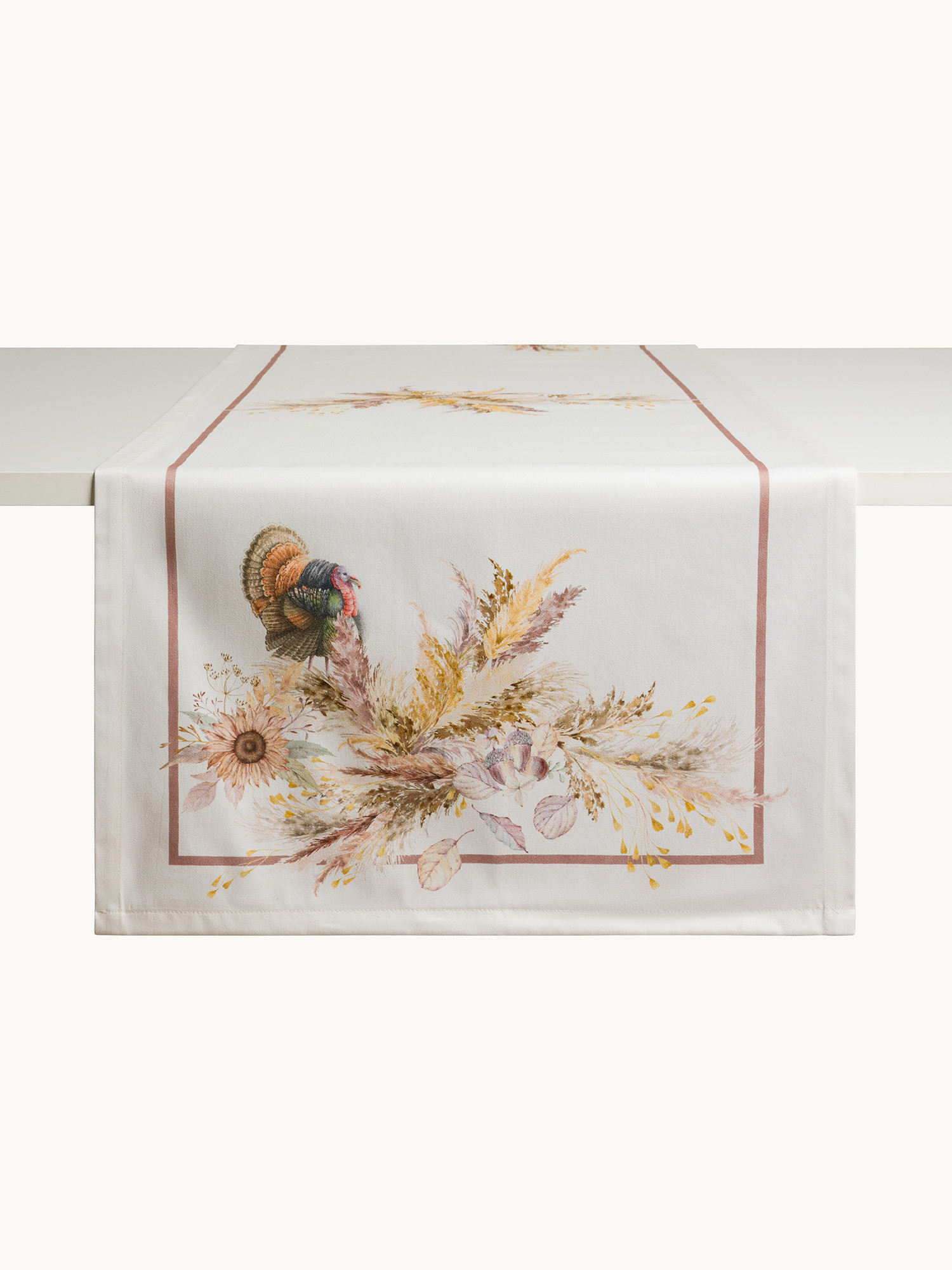 Runner Pampas by Tessitura Randi in drill di puro cotone stampato