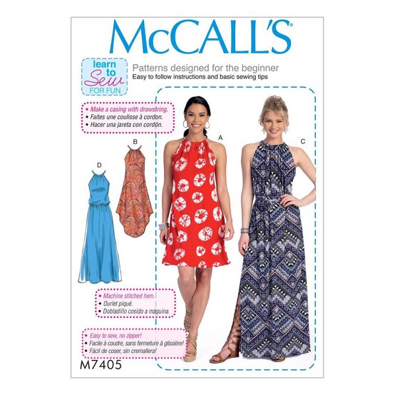 McCall’s Women’s Dress Sewing Pattern M7405 (16-26)