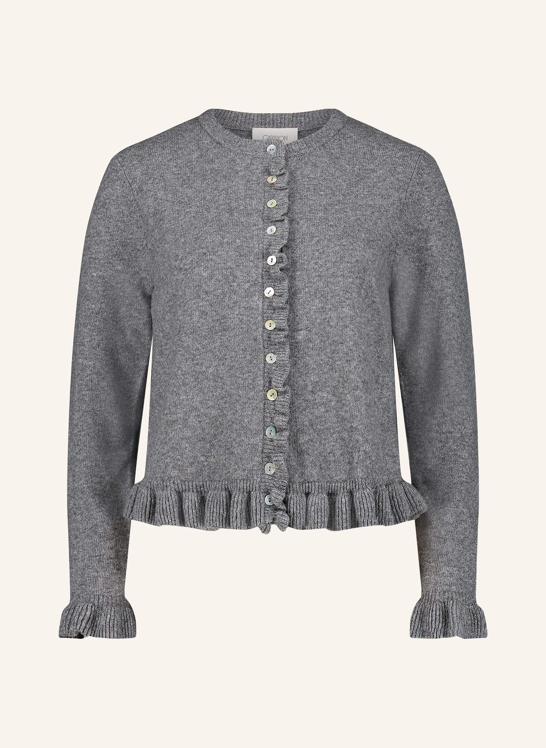 CARTOON Strickjacke mit Rüschen