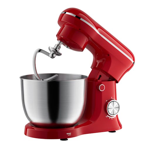 400W Mix Master 5L Kitchen Stand (Red) w/ Bowl/ Whisk/ Beater