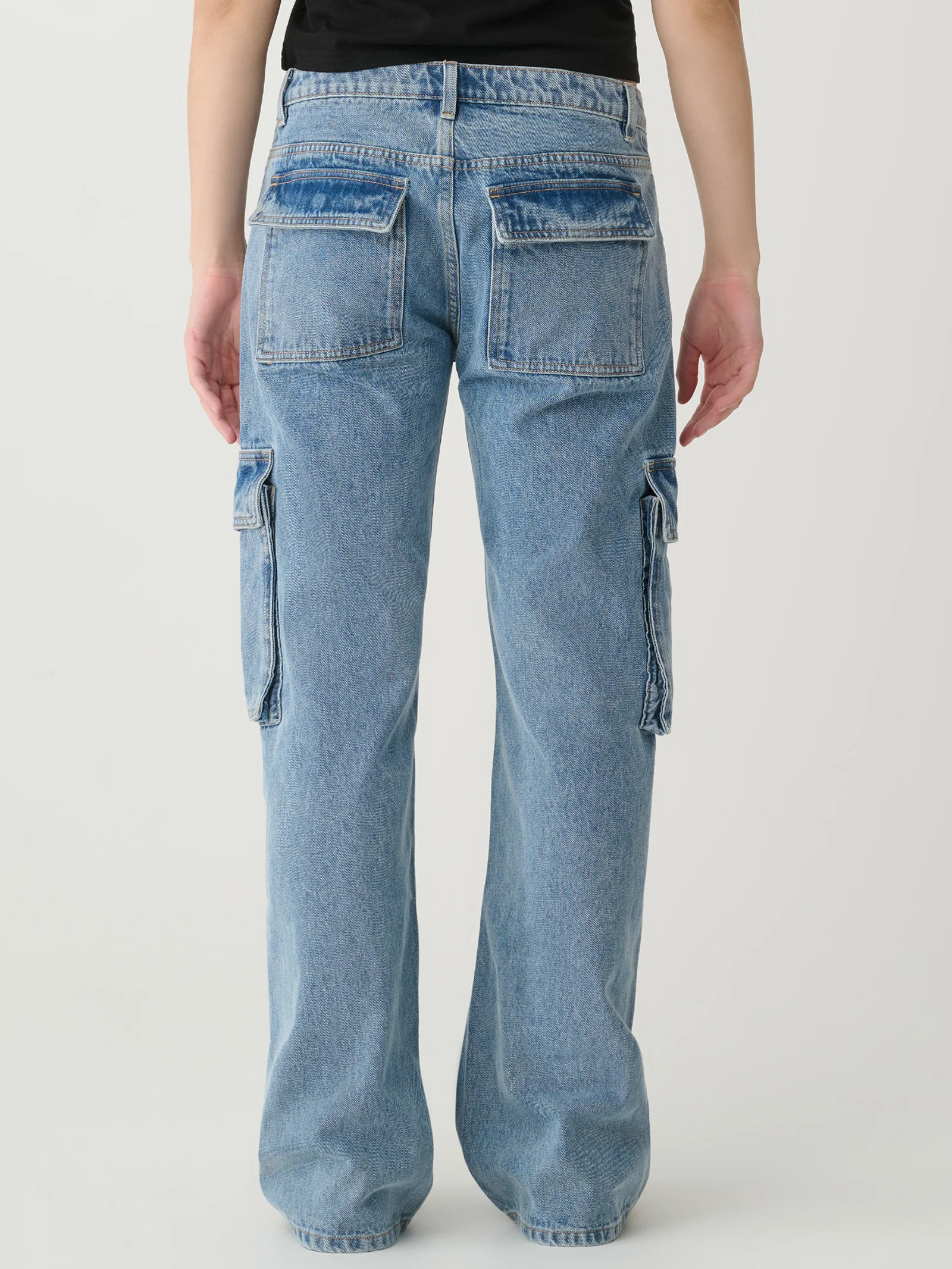 Denim Cargo Jeans