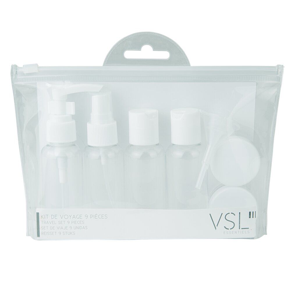 Flacon de voyage kit 9 pièces