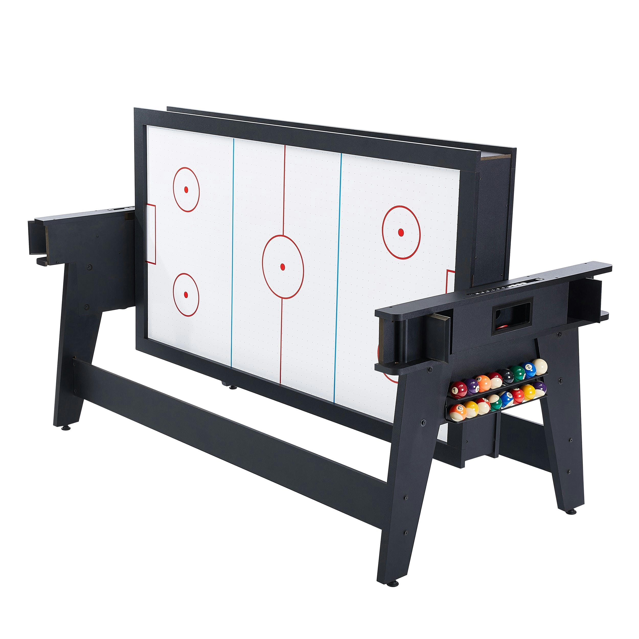 GOUMI - Table multi-jeux 2 en 1 billard et air-hockey