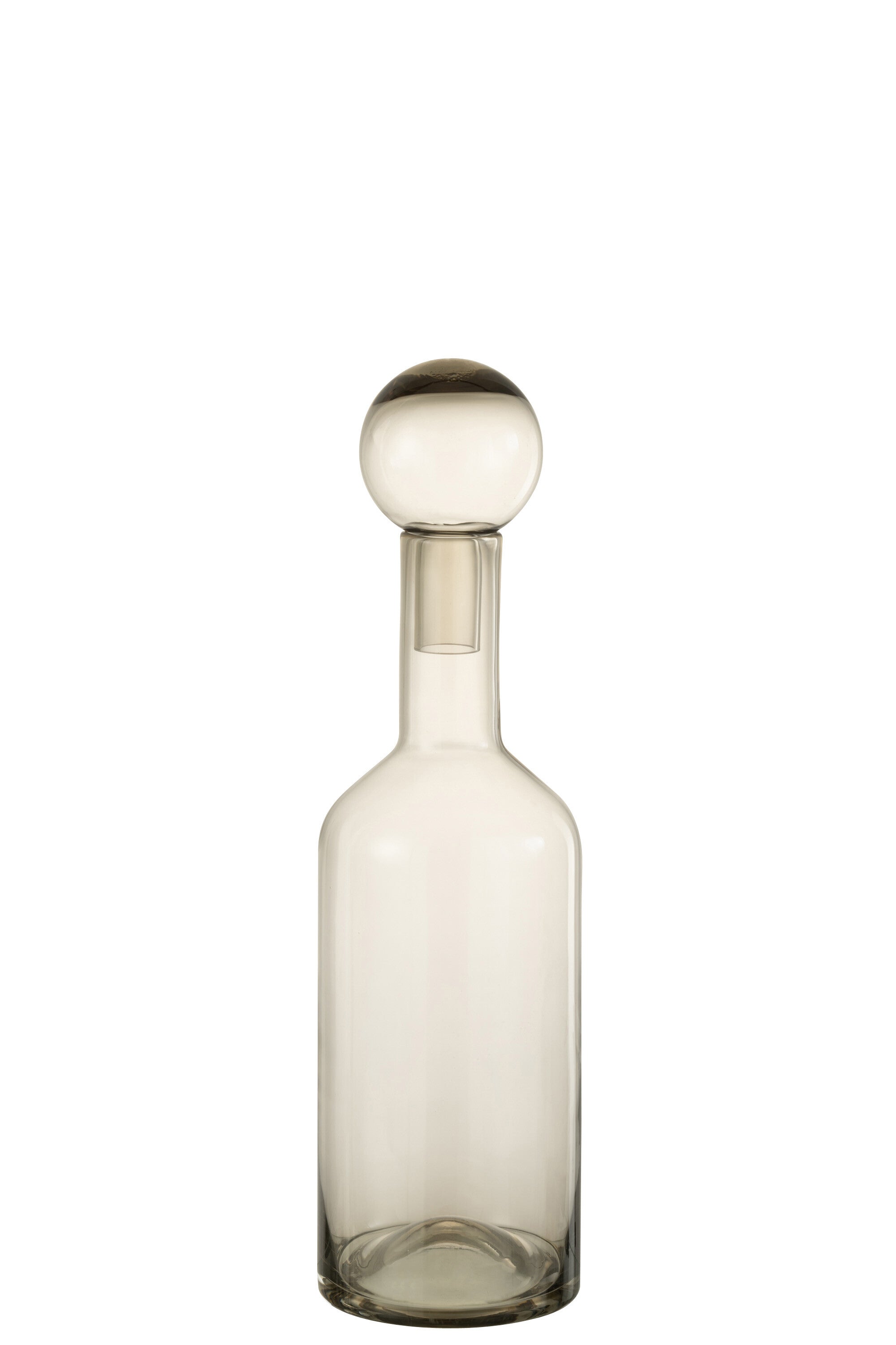 J-Line decoratie Fles Norma - glas - grijs - medium