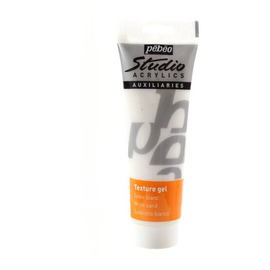 Pebeo White Sand Textured Studio Gel 250ml