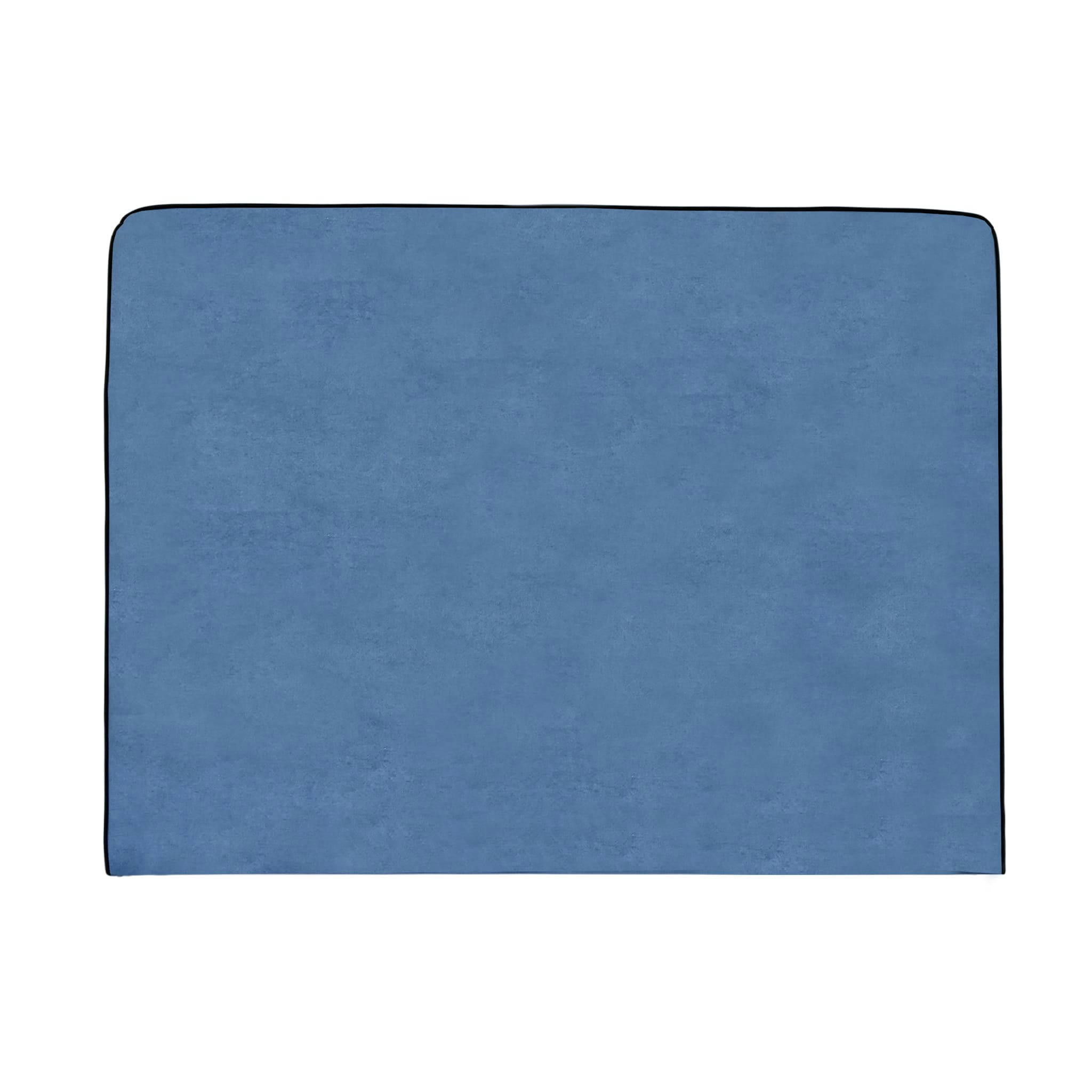 - Tête de lit en tissu bleu 145 cm