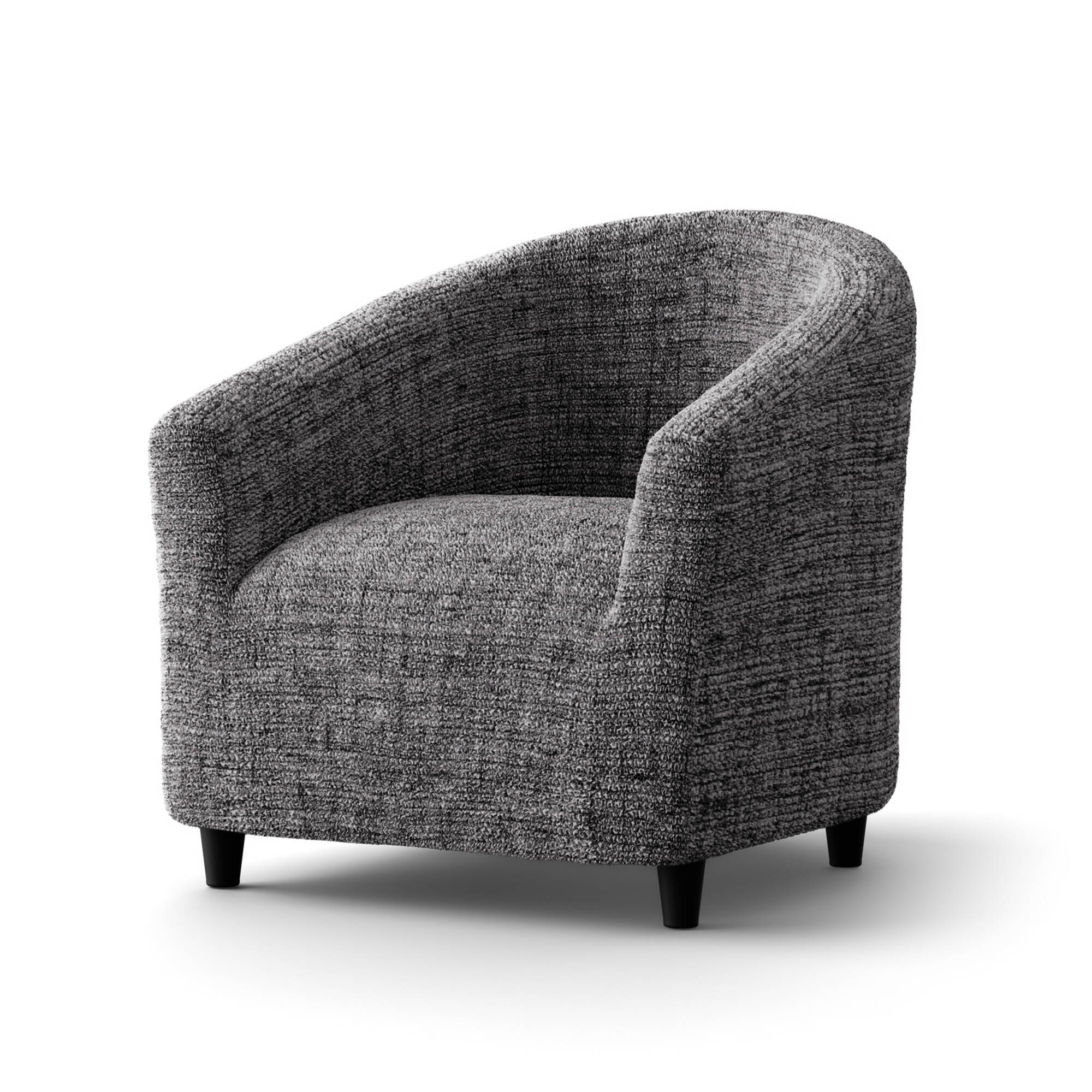 Housse microfibre bi-extensible effet faux uni spéciale fauteuil cabriolet