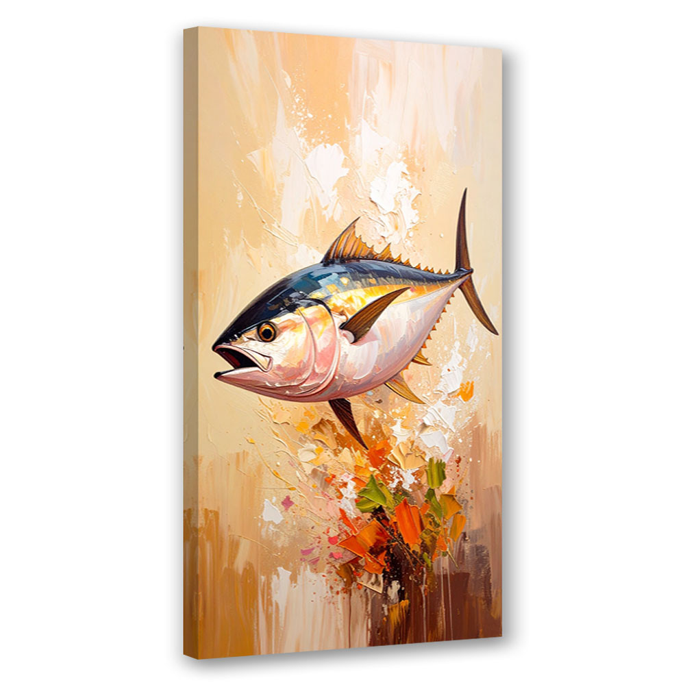 Feeby Obraz do kuchni baru restauracji, Ryba Morze imitacja farby 40x80