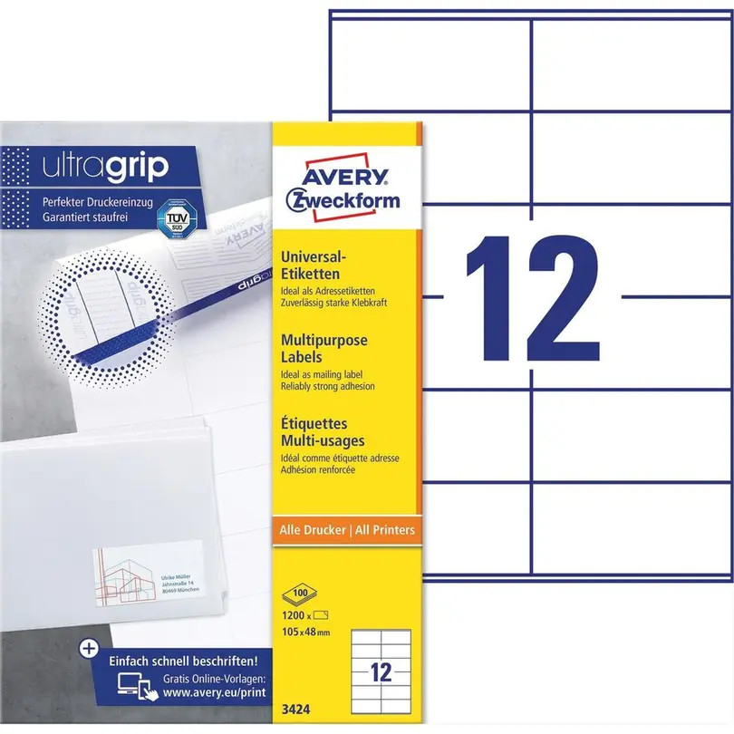 Etiketten 100er-Set Universal-Etiketten