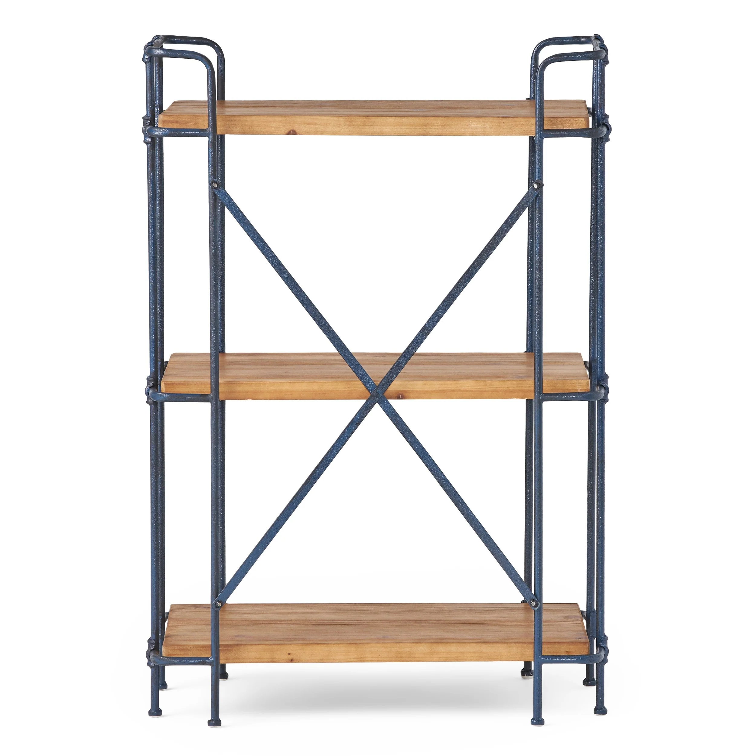 Yorktown Industrial 3-shelf Fir Wood Bookcase by Christopher Knight Home - 27.25 W x 17.00 D x 40.75 H