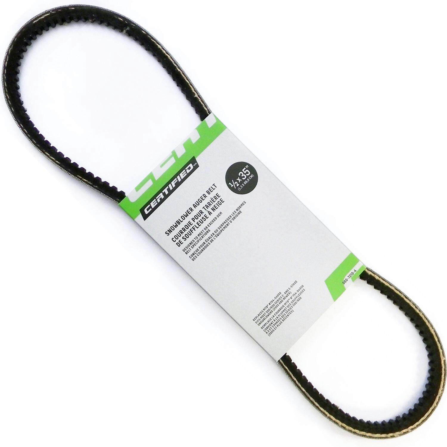 Certified Snowblower RePlacement Auger Belt, 1/2-in x 35-in