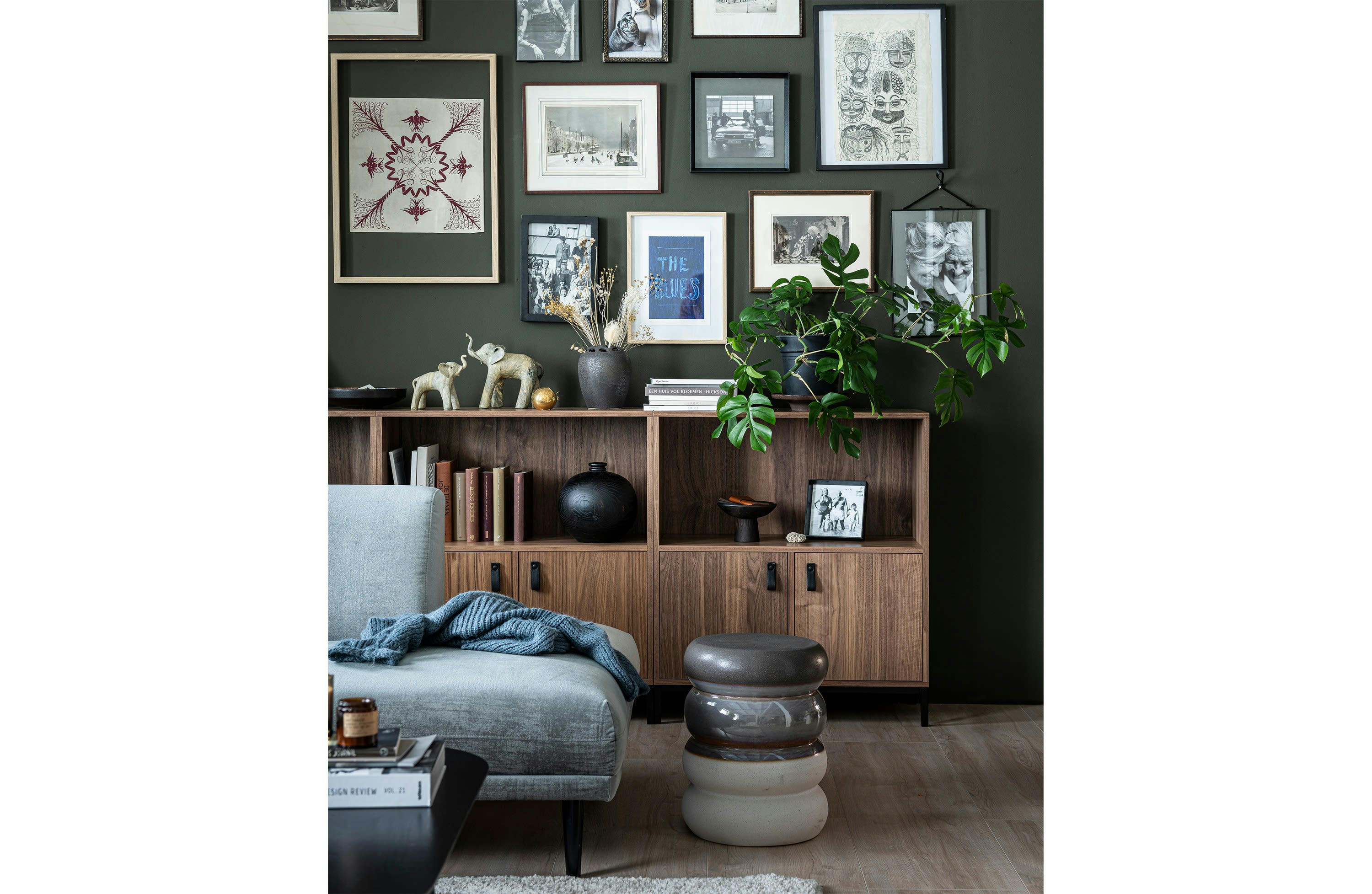 BUTTON - Tabouret en céramique gris