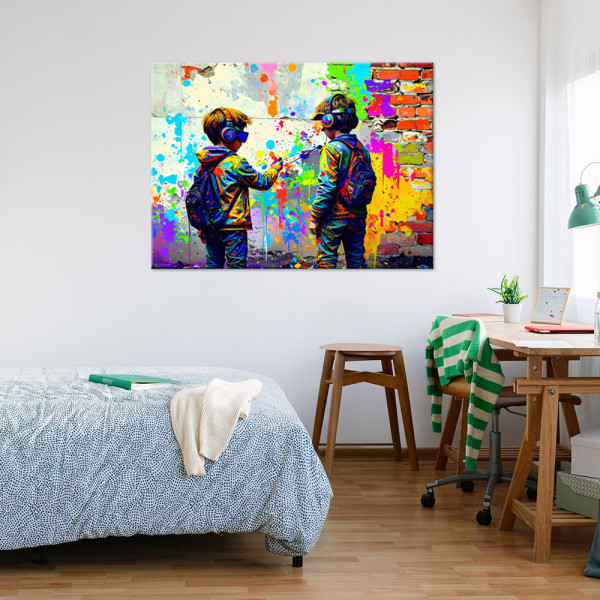 Obraz młodzieżowy do pokoju, Graffiti Sztuka Uliczna Street Art 30x20