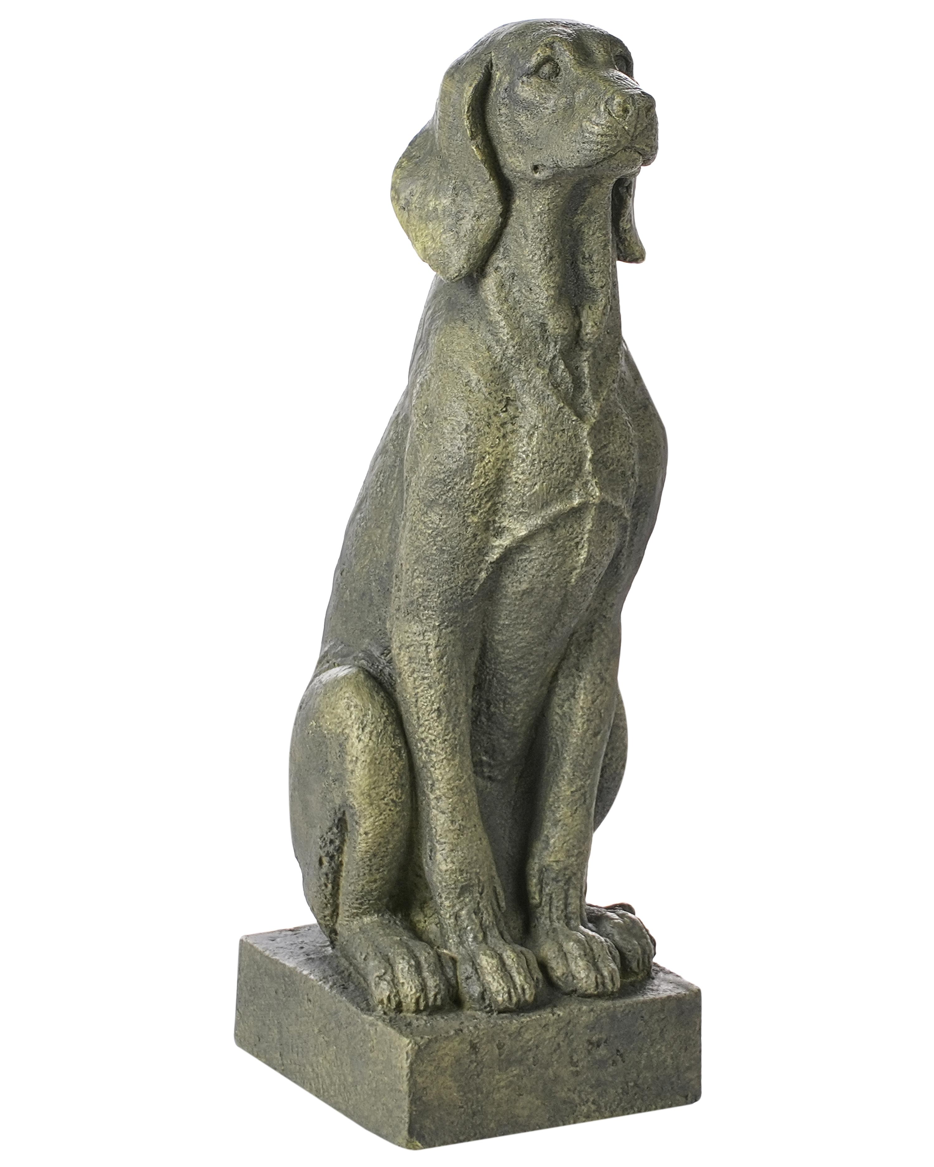 Garden Statue NAIROBI Dog Green