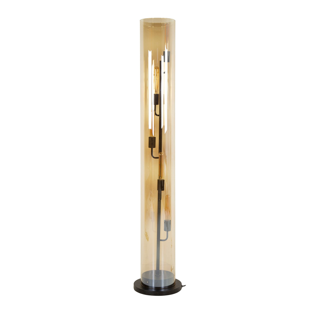 Giga Meubel Vloerlamp Tube - Amber Glas - 5-Lichts - 20x20x153cm