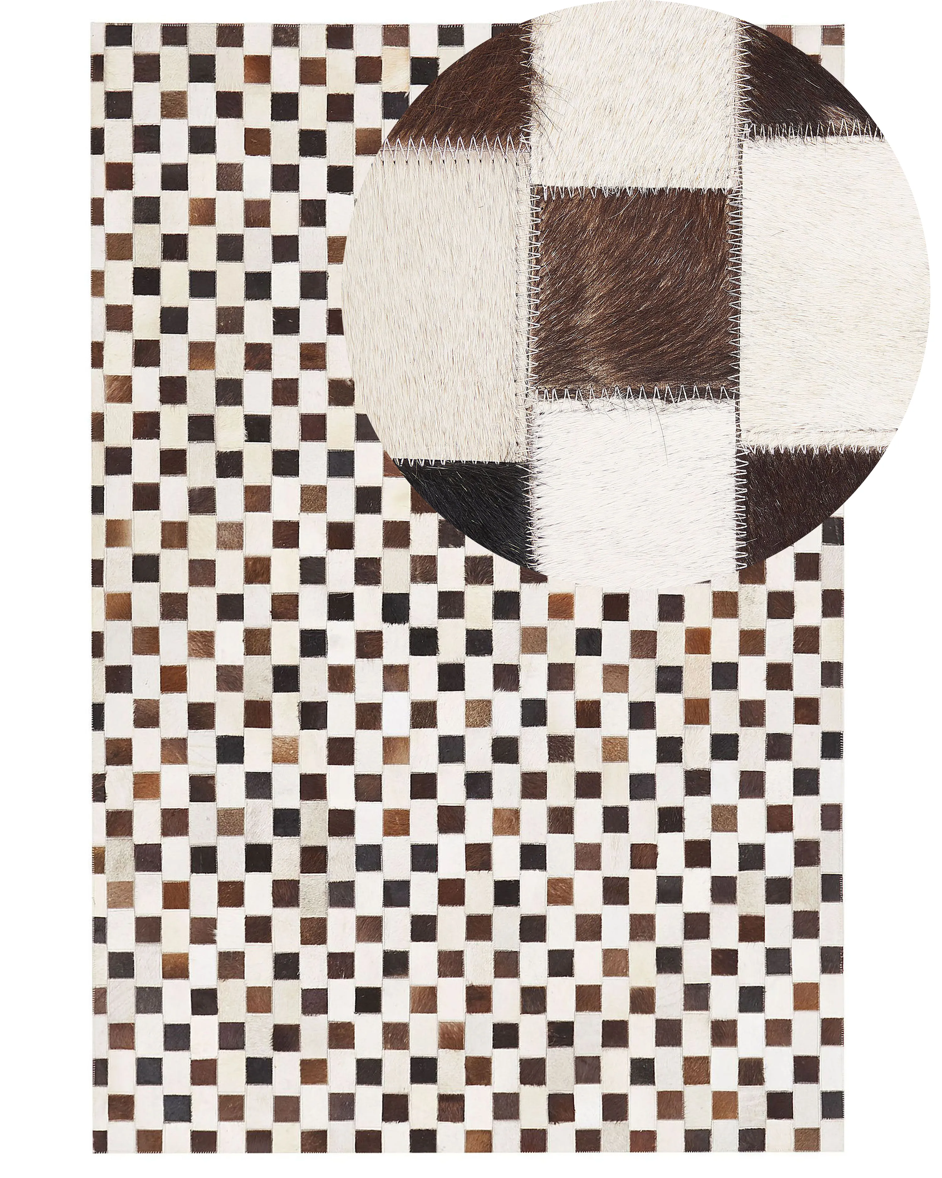 Rug KAYABEY Beige 140 x 200 cm Leather