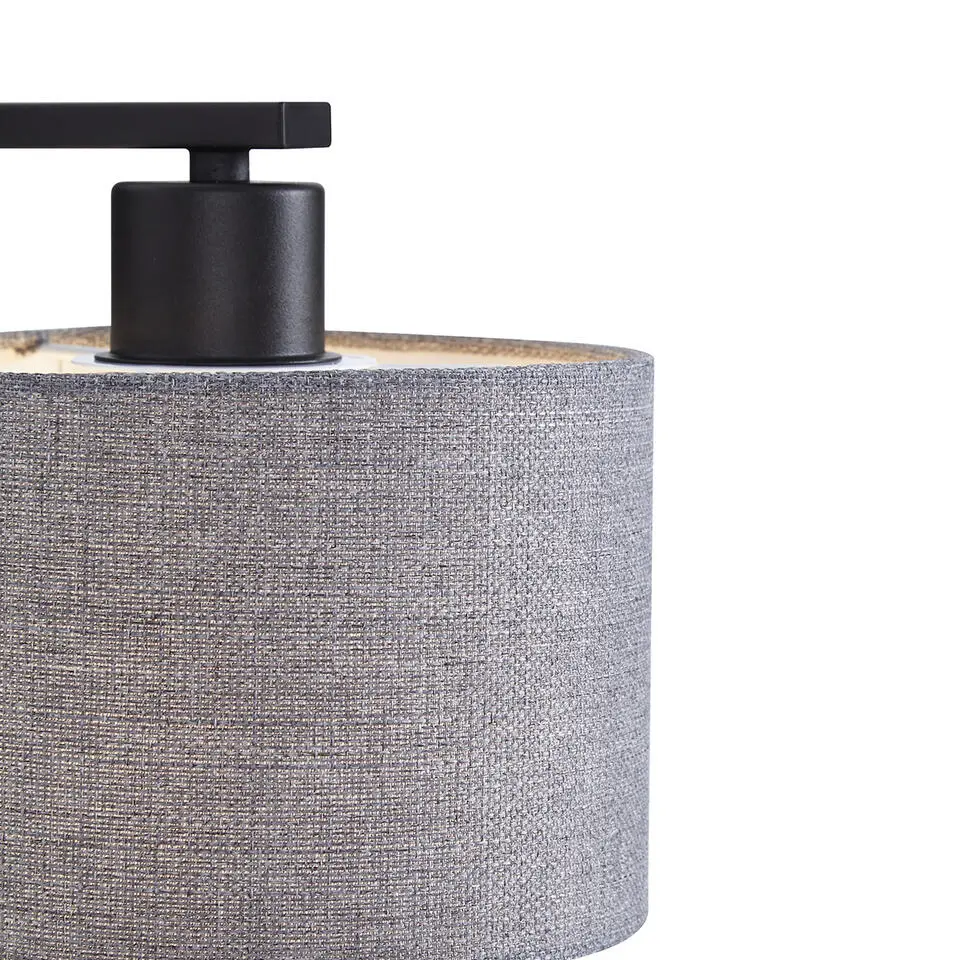 Qazqa wandlamp met kap puglia grijs e27