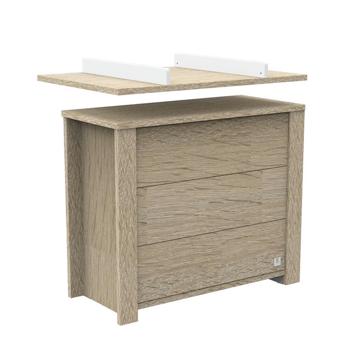 ANTONIN - Commode 3 tiroirs couleur bois