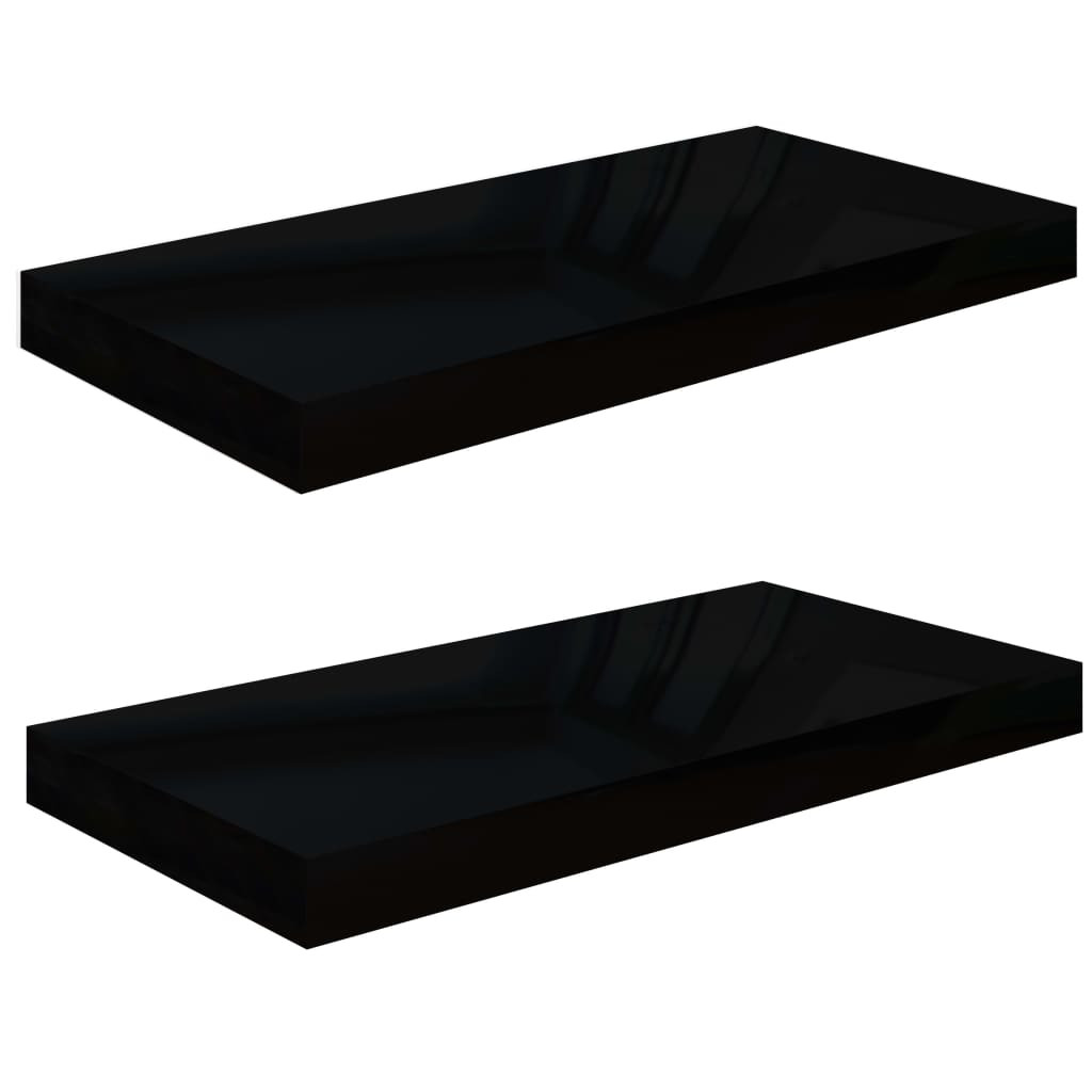 Półka ścienna Czarny 50 x 23 x 3.8 cm MDF vidaXL