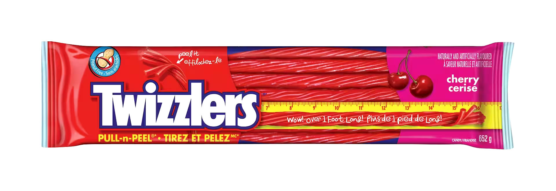 Twizzlers Extra Long Cherry Licorice Candy, 652-g