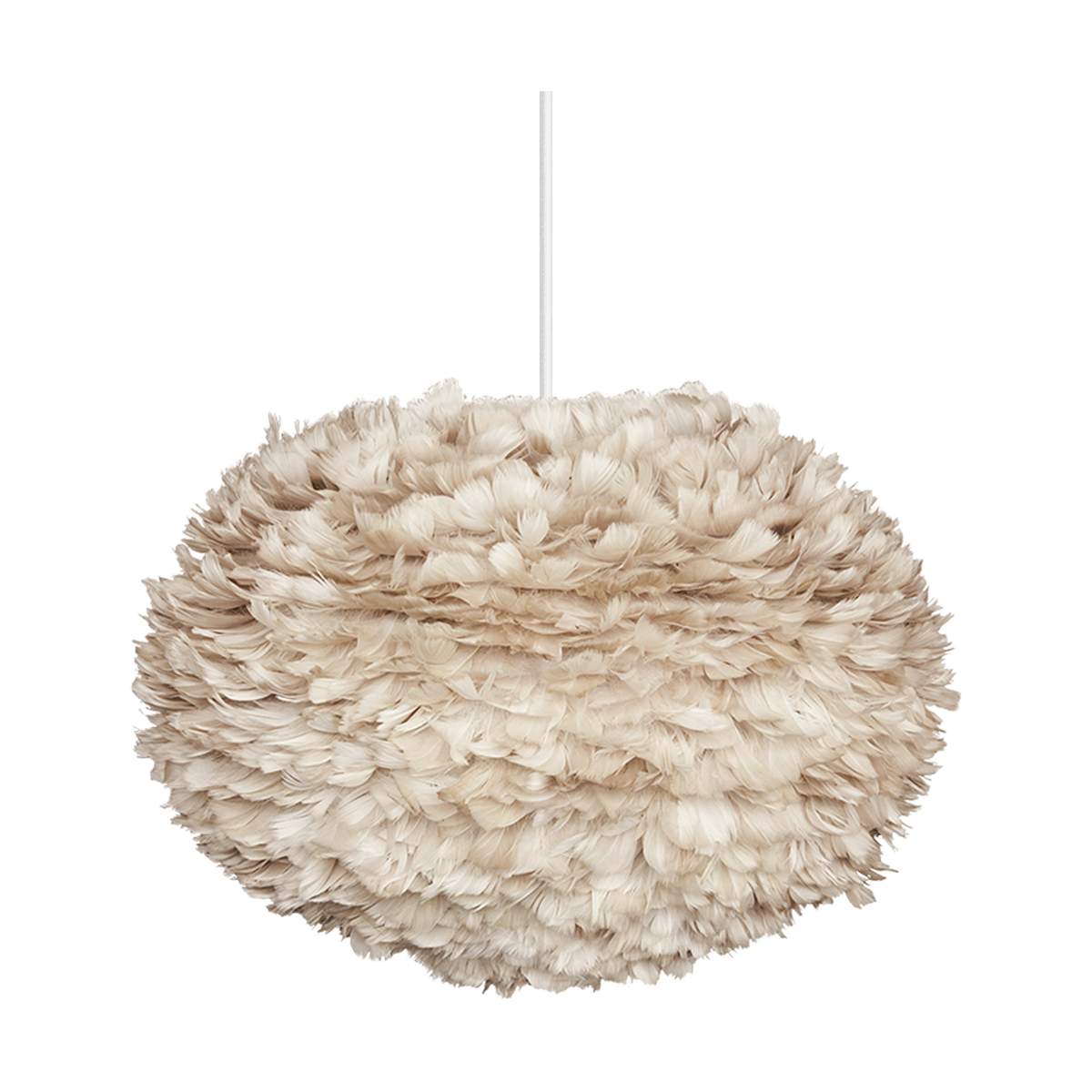 Umage Eos Large hanglamp light brown - met koordset wit - Ø 65 cm