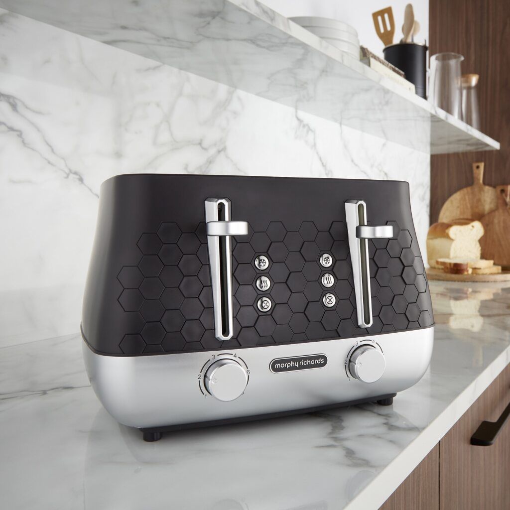 Morphy Richards Cassini 4-Slice Toaster Black