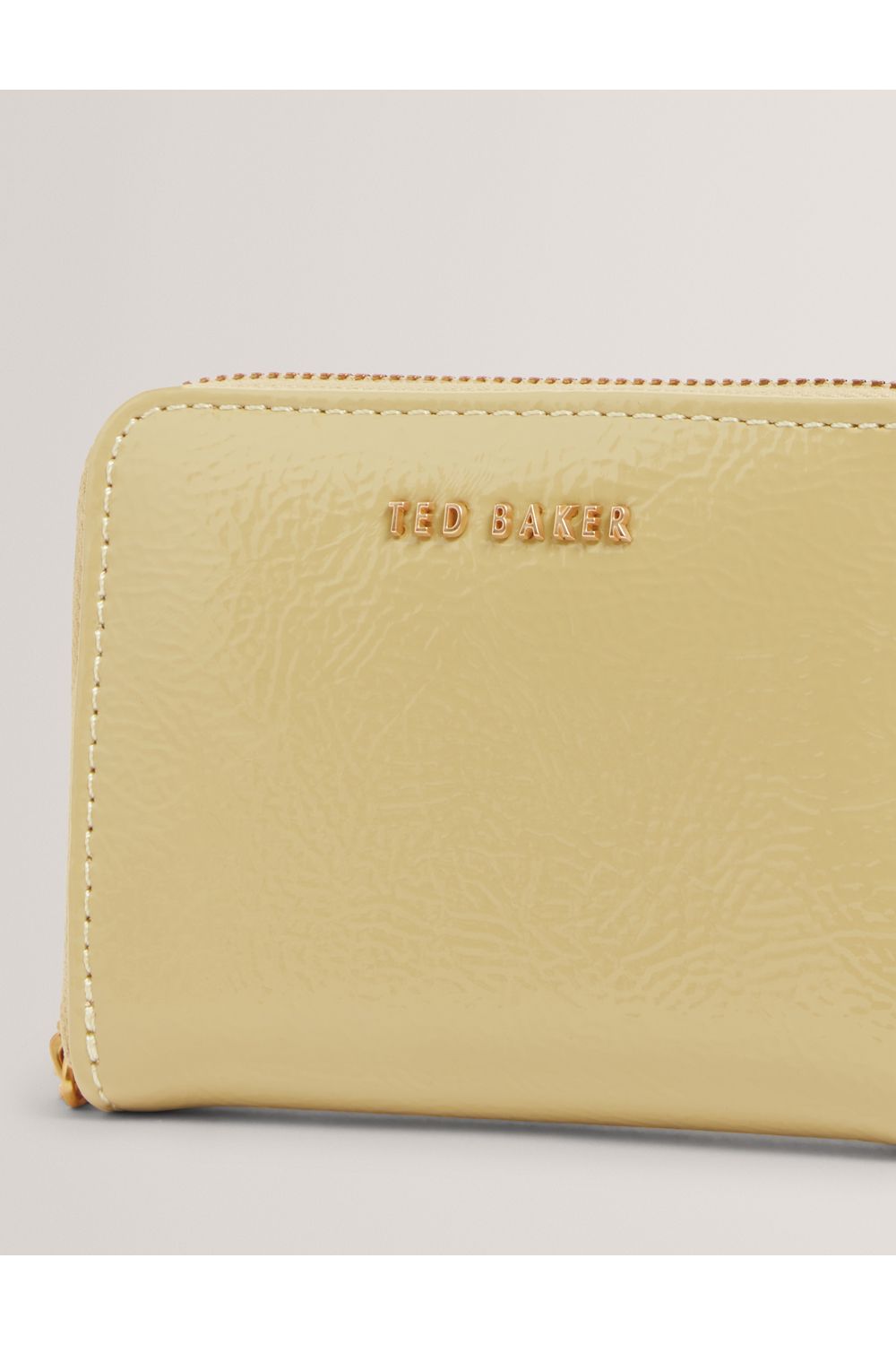 Ted Baker Crinkle Icon Small Zip Around Purse Yellow
