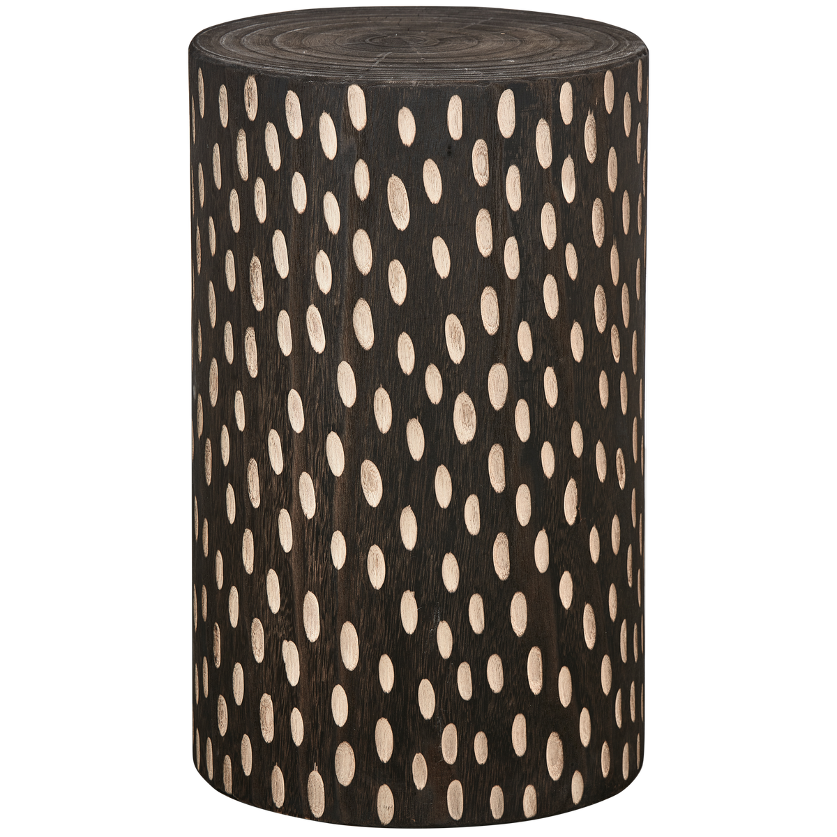 WOOOD kruk Perry - Hout - Donkerbruin - 49x30x30