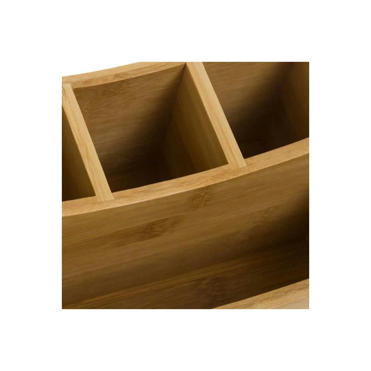 BAMBOU - Panier rangement salle de bain en bambou avec anse