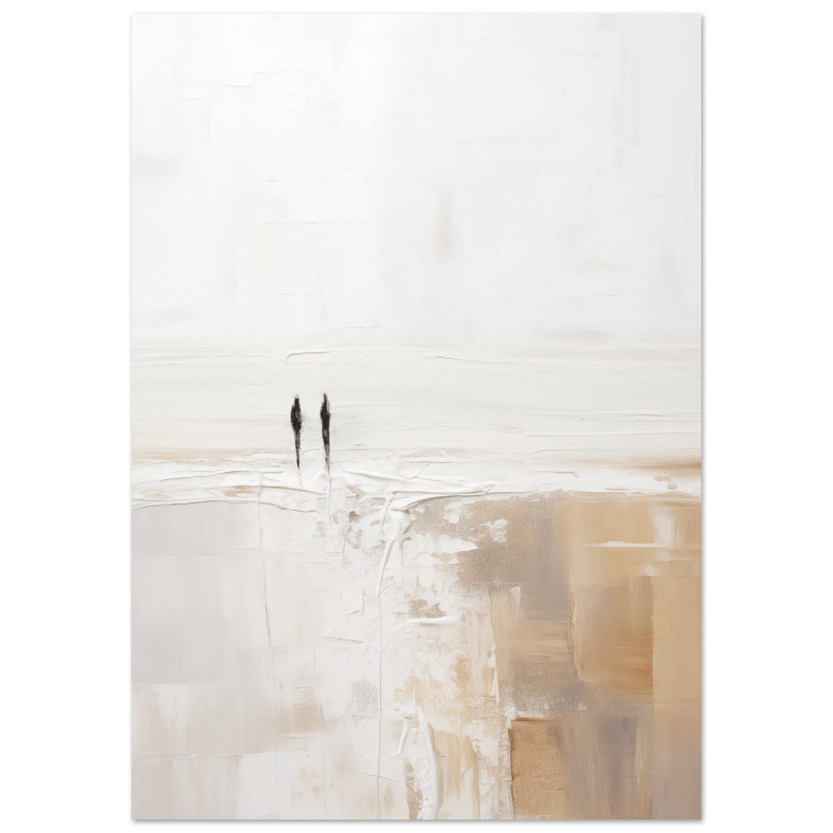 Artfulprints Poster Abstract - Silhouettes 2  - A4 21x29.7 cm - Wit