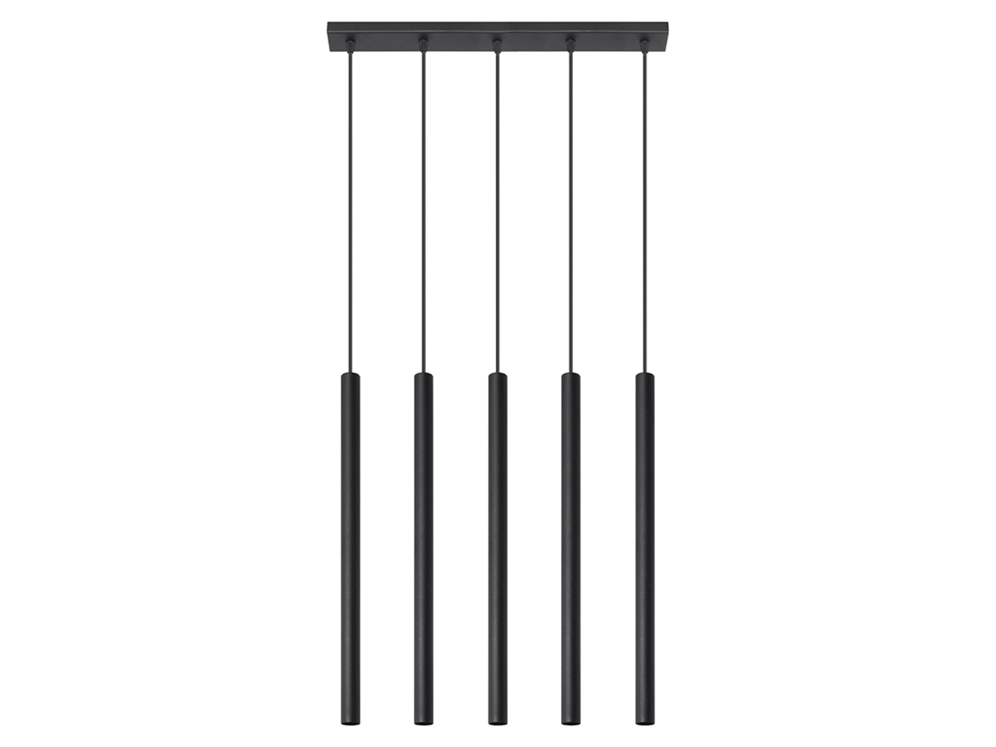 Lampa wisząca Pastelo 5-punktowa stalowa czarna