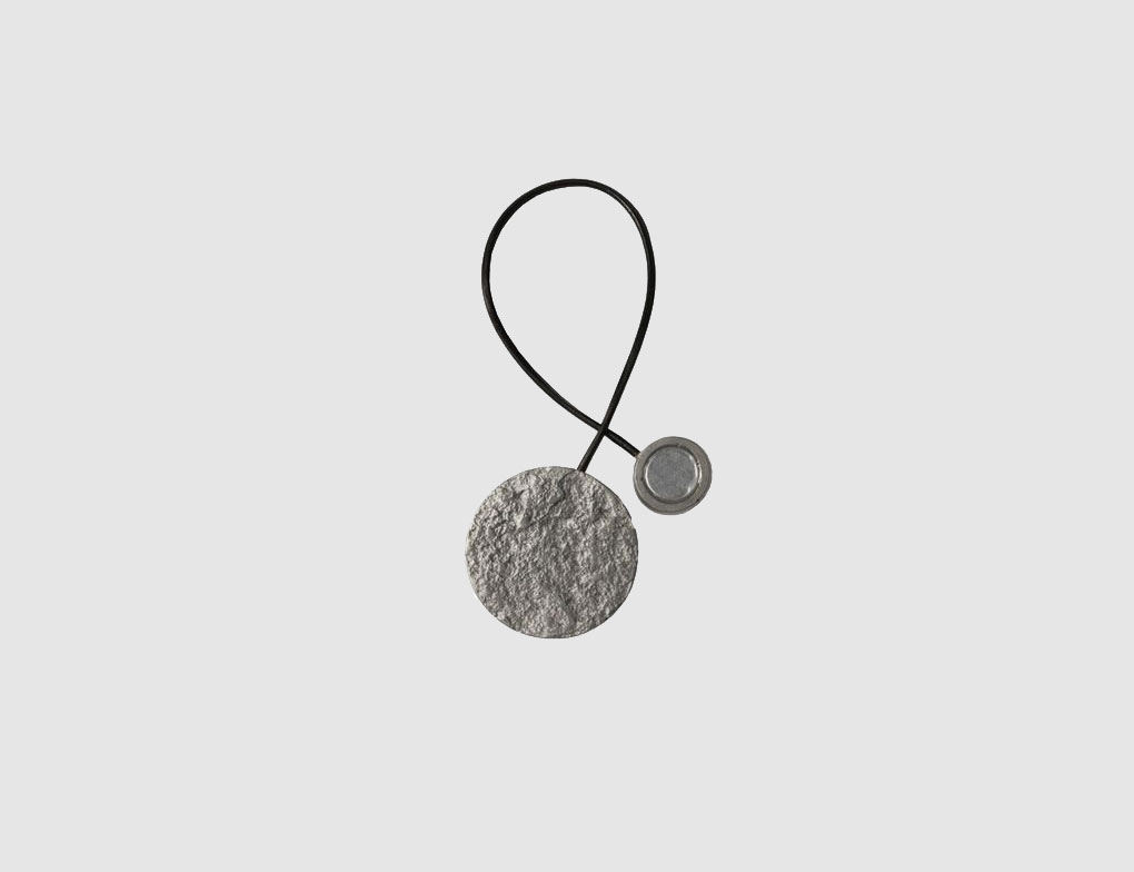 Magnet-Raffhalter Stein Silber