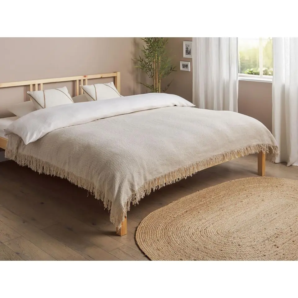 YERBENT - Bedsprei - Grijs - 150 x 200 cm - Katoen
