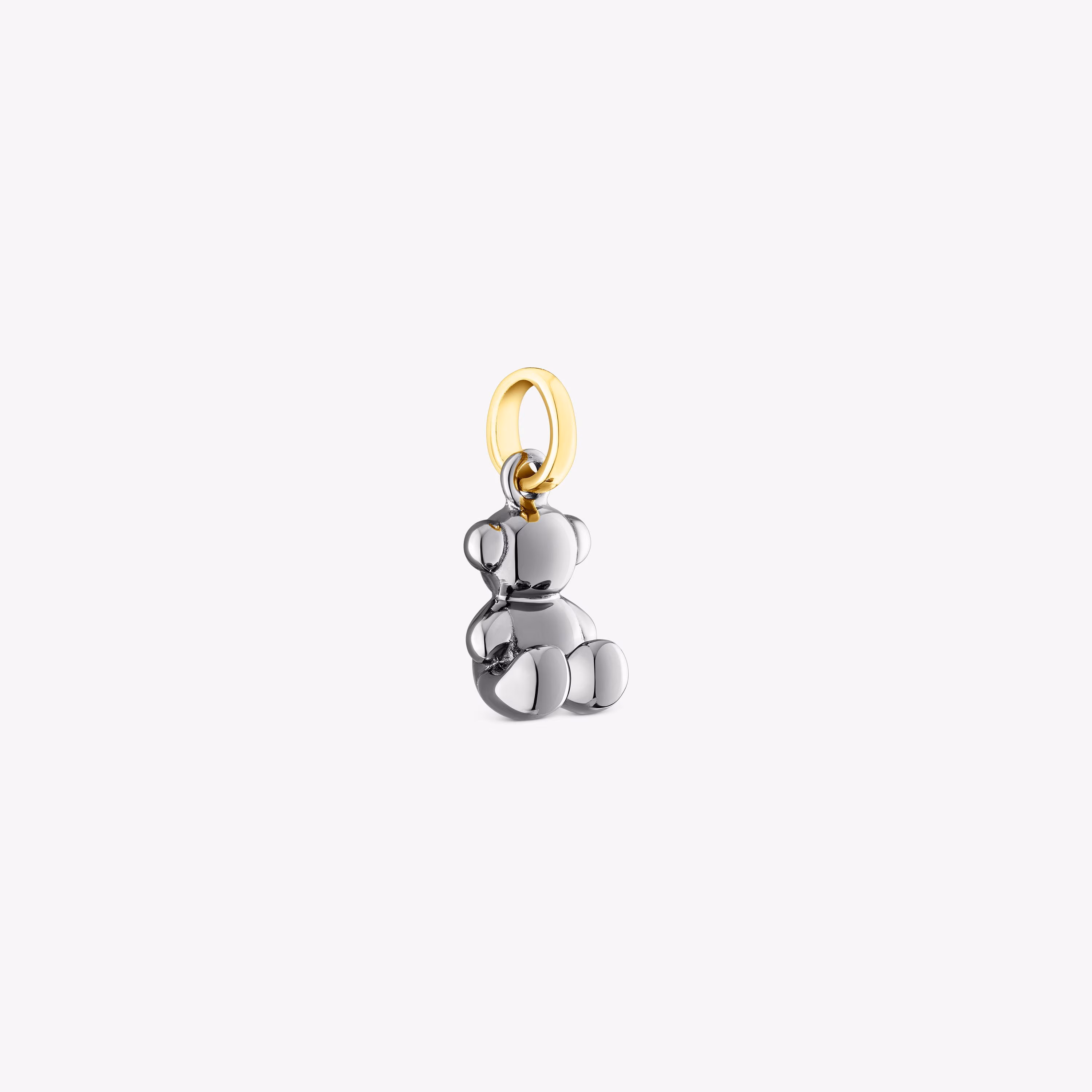 Colgante oso de plata dark silver con baño de oro 18 kt sobre plata Bold Bear