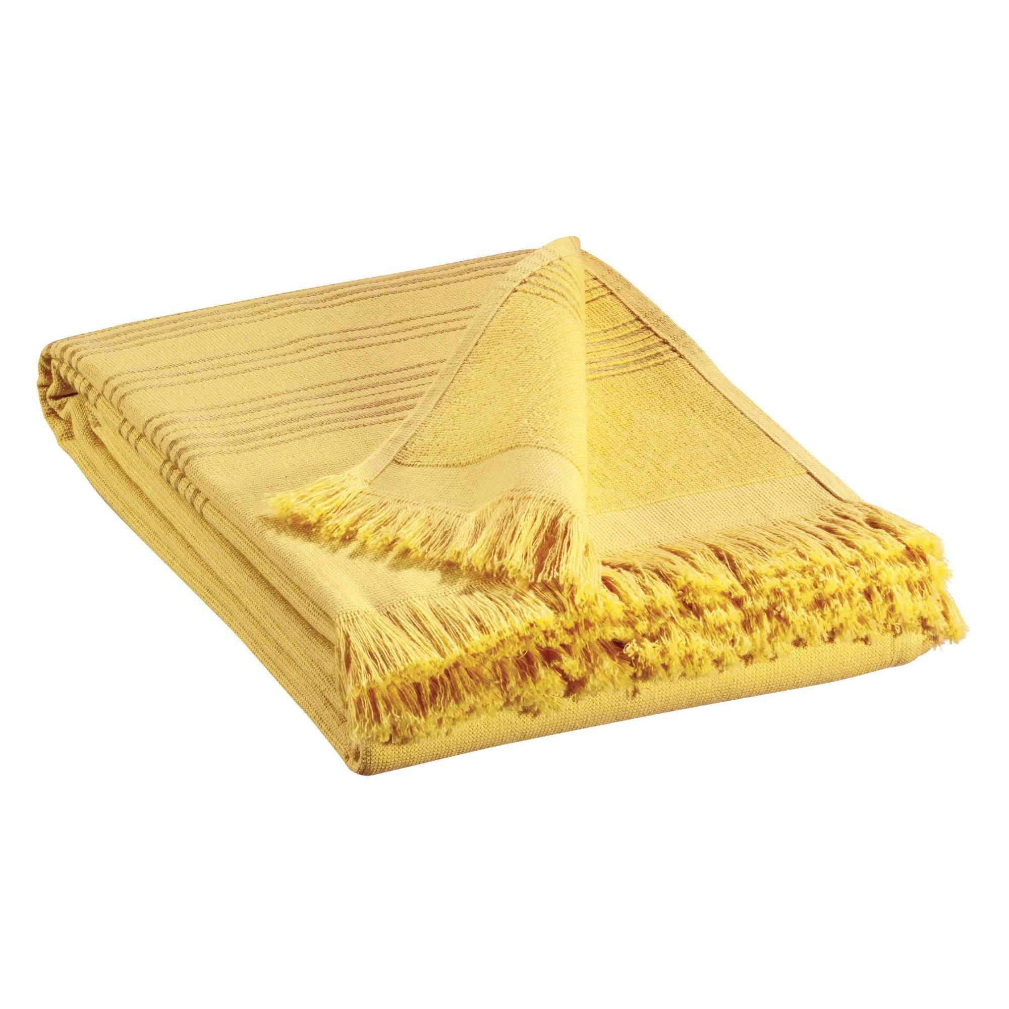 CANCUN - Drap hammam  en coton curry 90 x 180