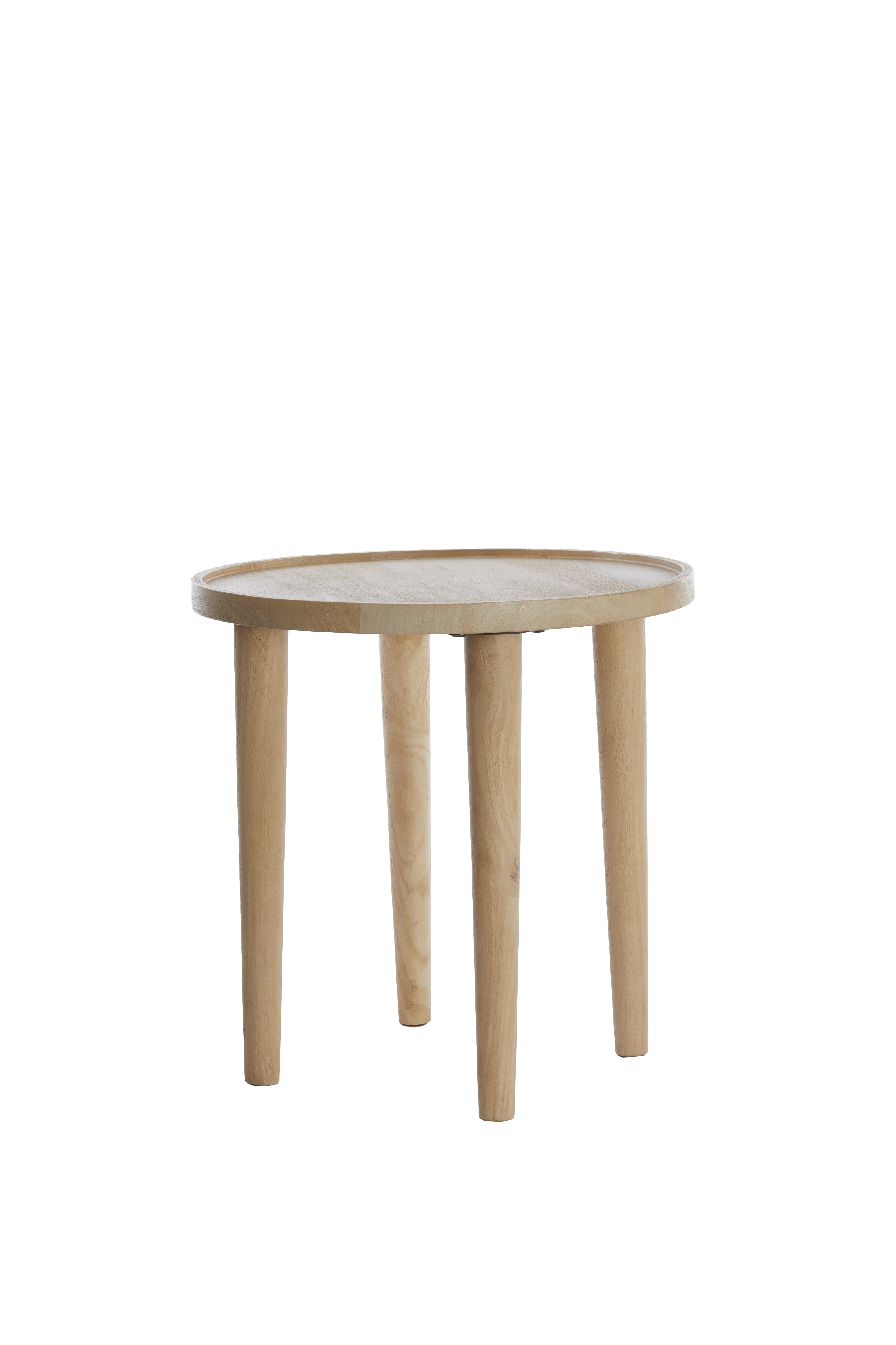 Light & Living bijzettafel QIANO - Ø45x45cm - bruin
