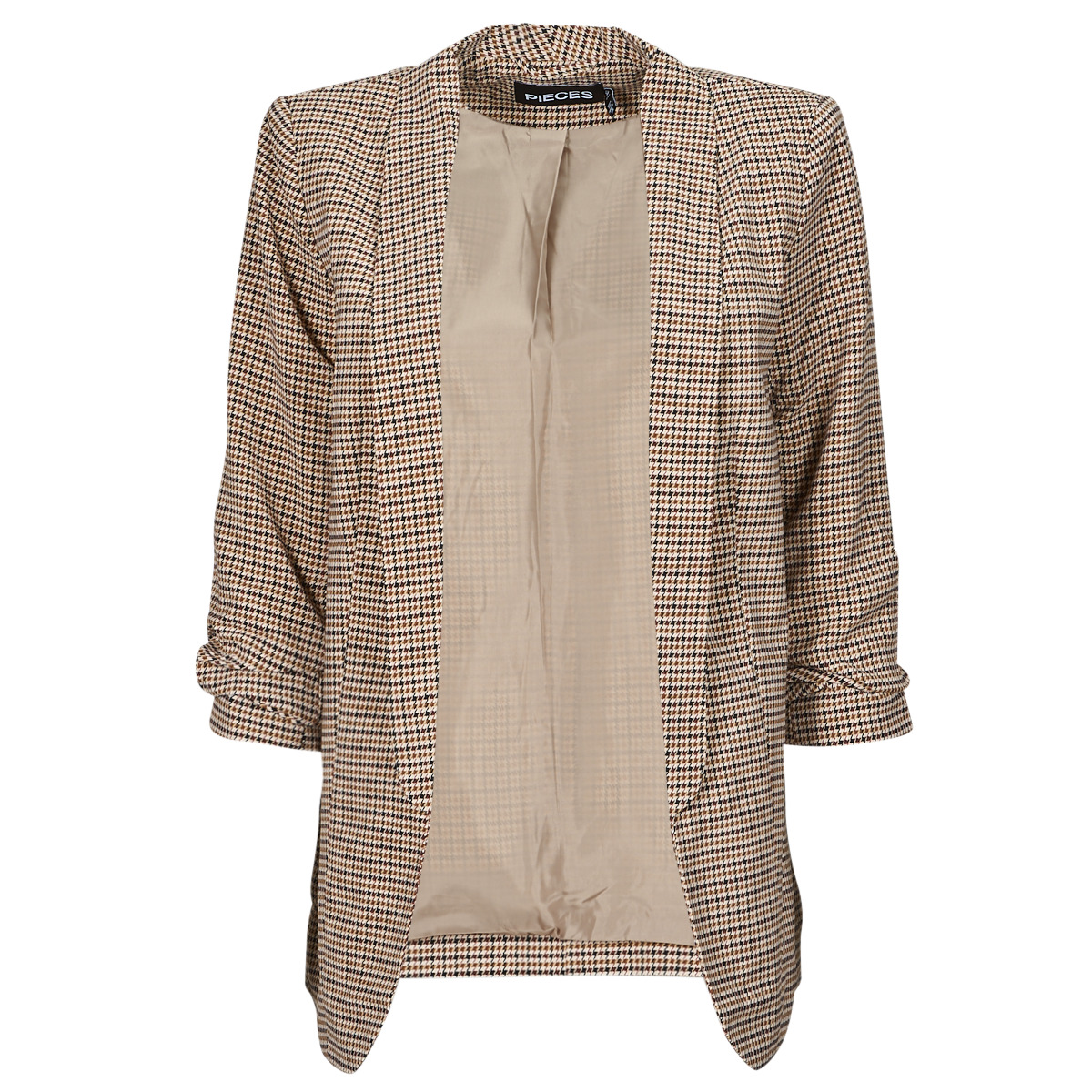 Pieces - PCBOSS 3/4 PRINTED BLAZER - Brown